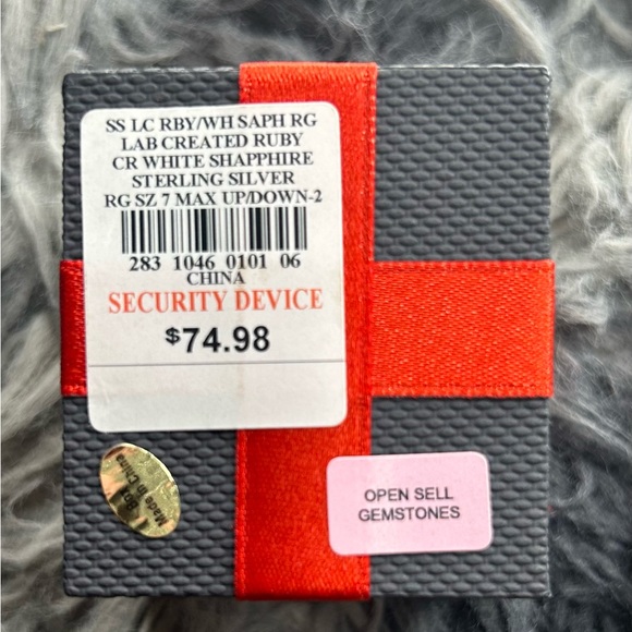 Lab Created Ruby and White Sapphire
Heart Ring in Sterling Silver - Picture 8 of 8